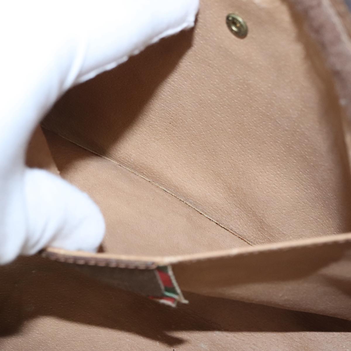 Gucci Sherry Beige Canvas Clutch Bag