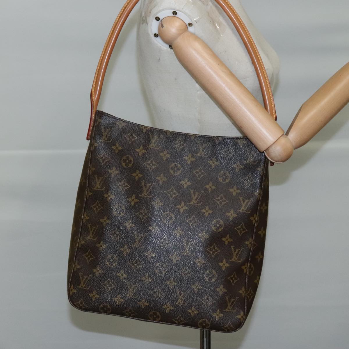 Louis Vuitton Looping Gm Brown Canvas Shoulder Bag