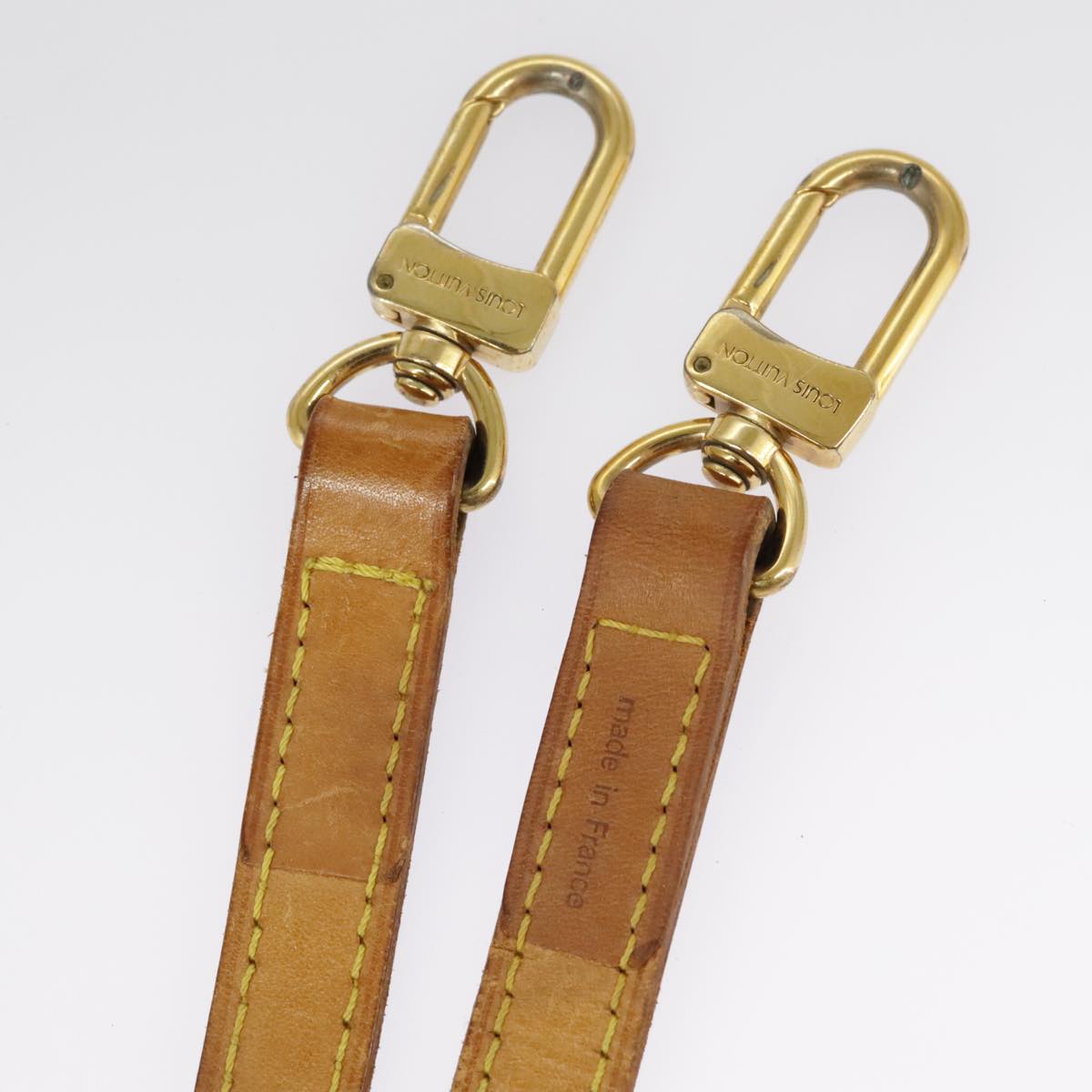 Louis Vuitton Shoulder Strap Beige Leather Bag Jewelry