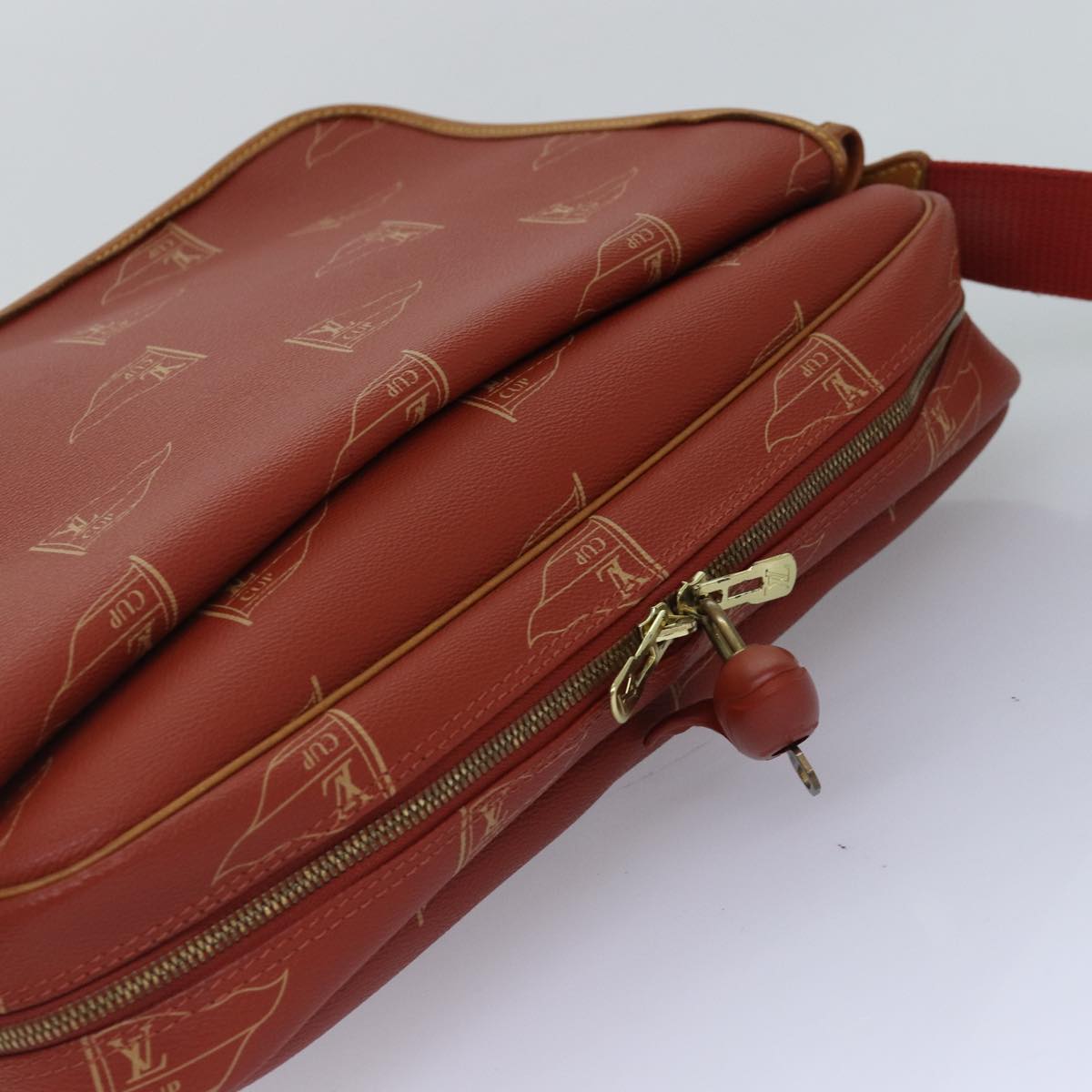 Louis Vuitton America's Cup Red Canvas Shoulder Bag