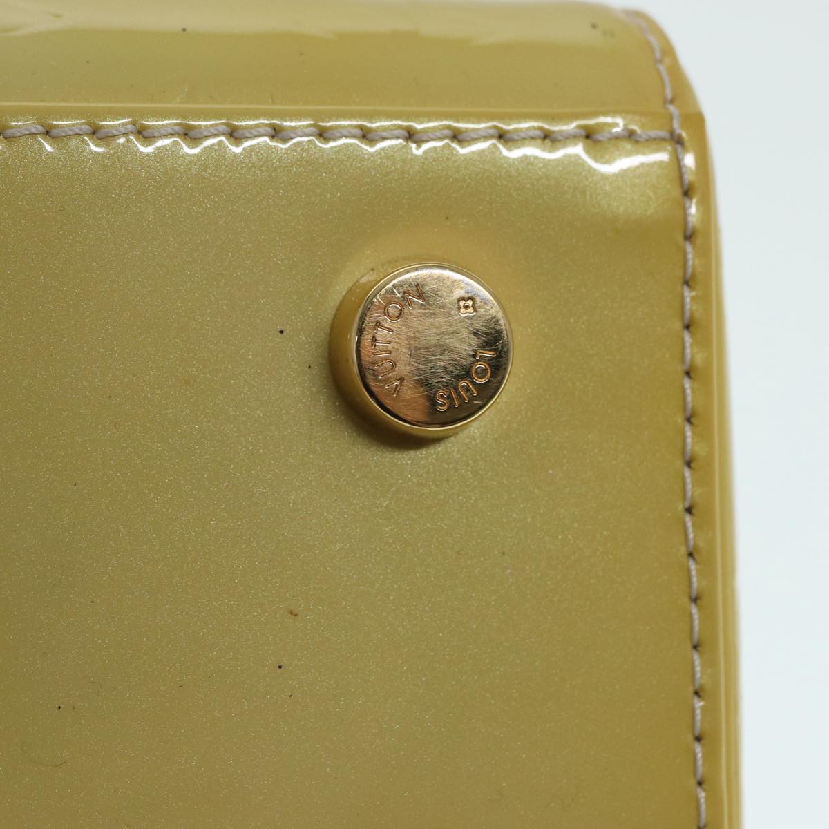 Louis Vuitton Brea Yellow Patent Leather Handbag