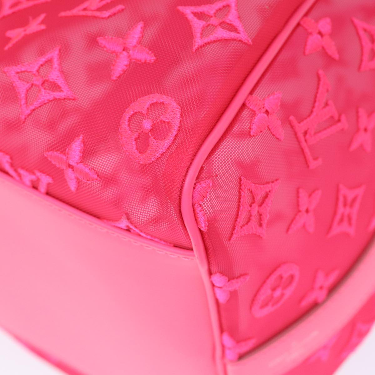 Louis Vuitton Keepall Bandouliere 50 Pink Canvas Travel Bag