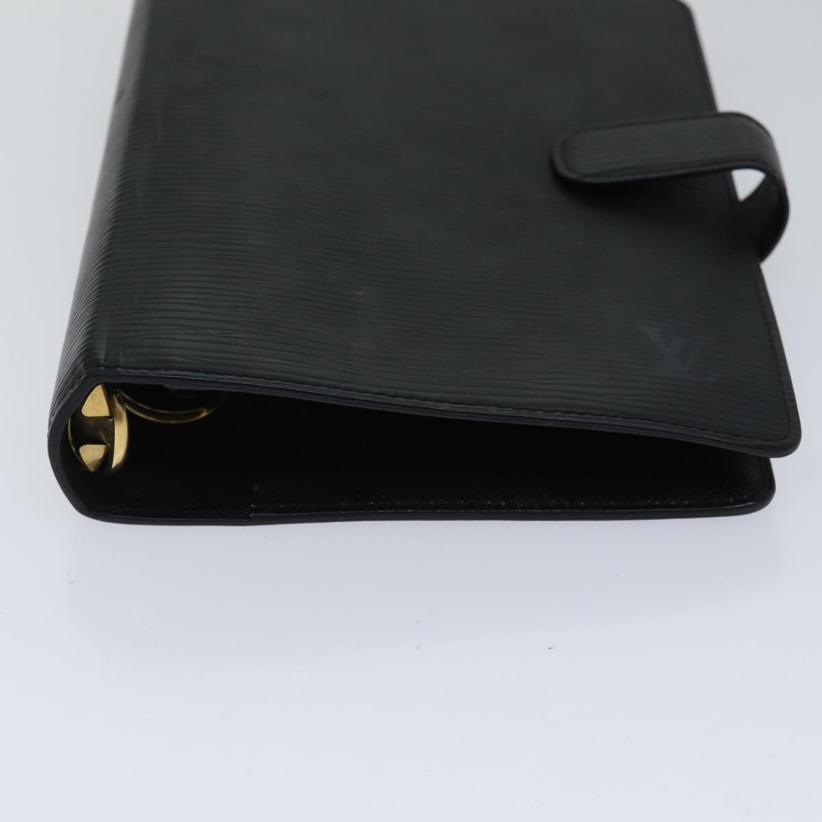 Louis Vuitton Agenda Mm Black Leather Wallet