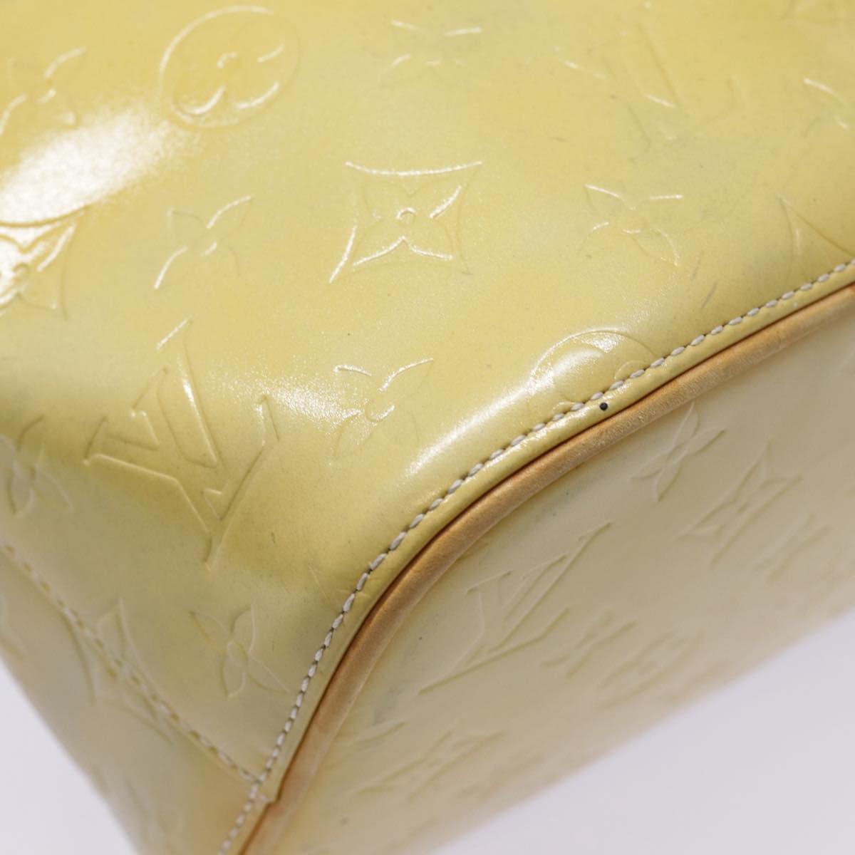 Louis Vuitton Houston Yellow Patent Leather Handbag