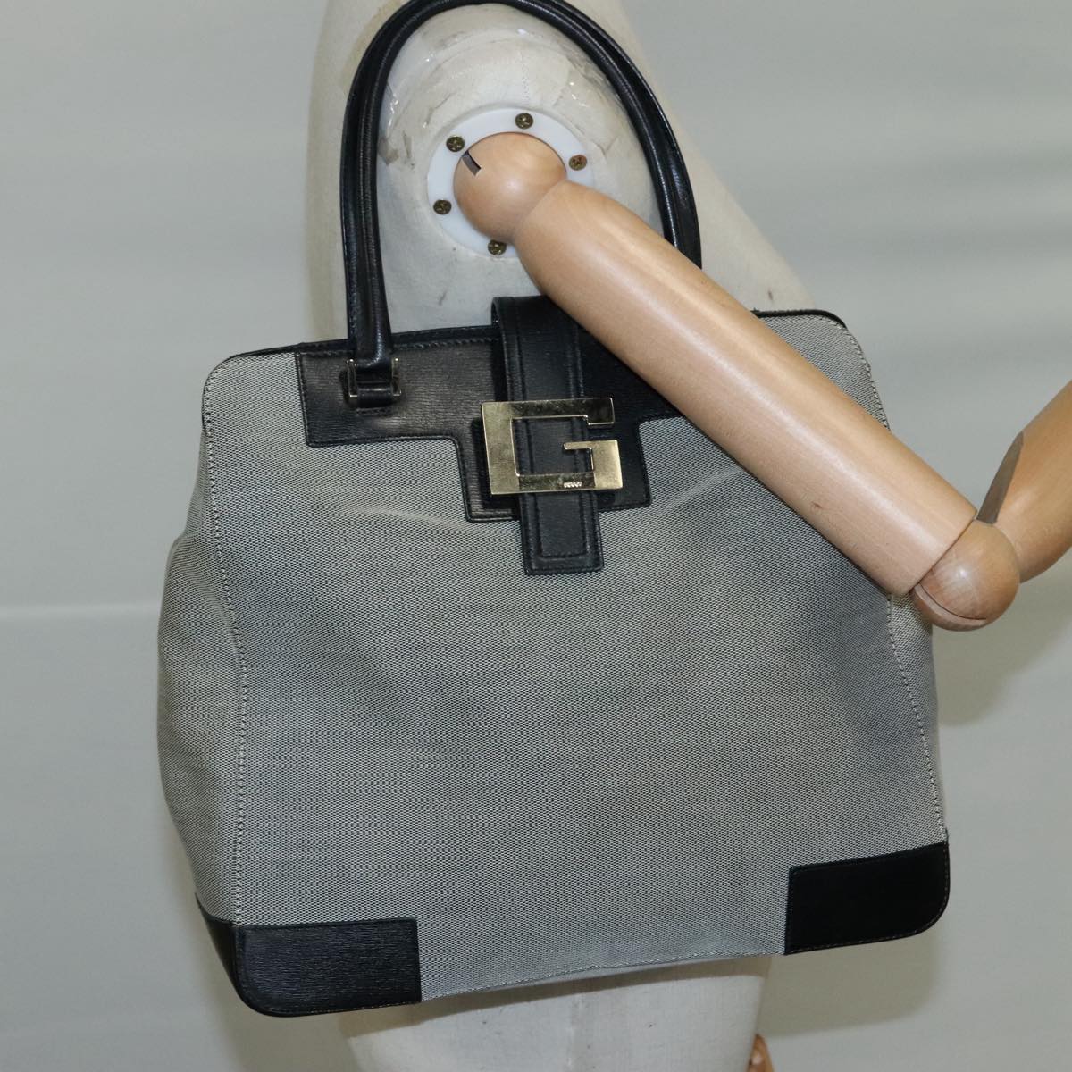 Gucci Square G Grey Canvas Tote Bag