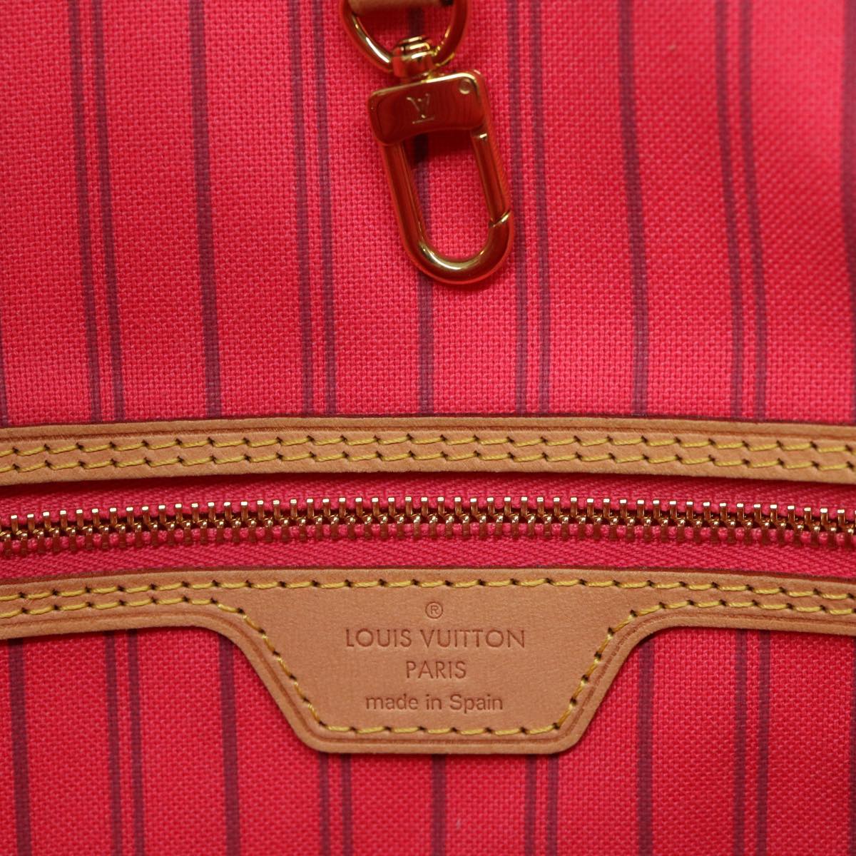 Louis Vuitton Neverfull Mm Brown Canvas Tote Bag