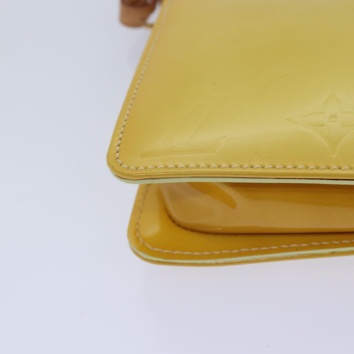 Louis Vuitton Lexington Yellow Patent Leather Clutch Bag
