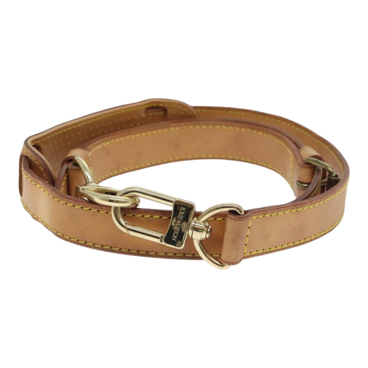 Louis Vuitton Shoulder Strap Beige Leather Bag Jewelry ()