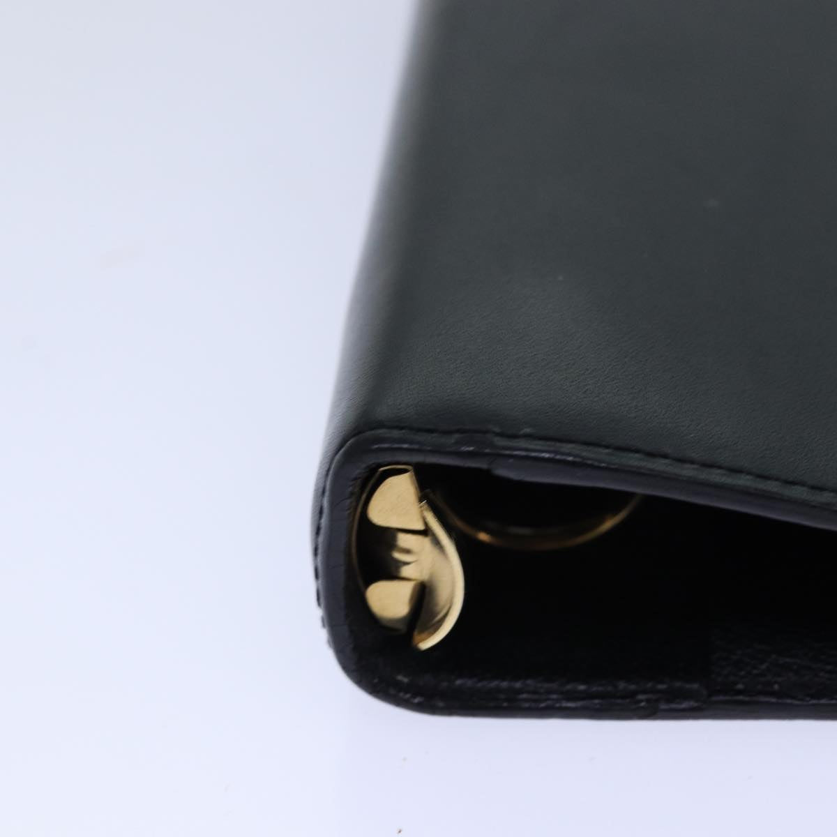 Louis Vuitton Agenda Mm Black Leather Wallet