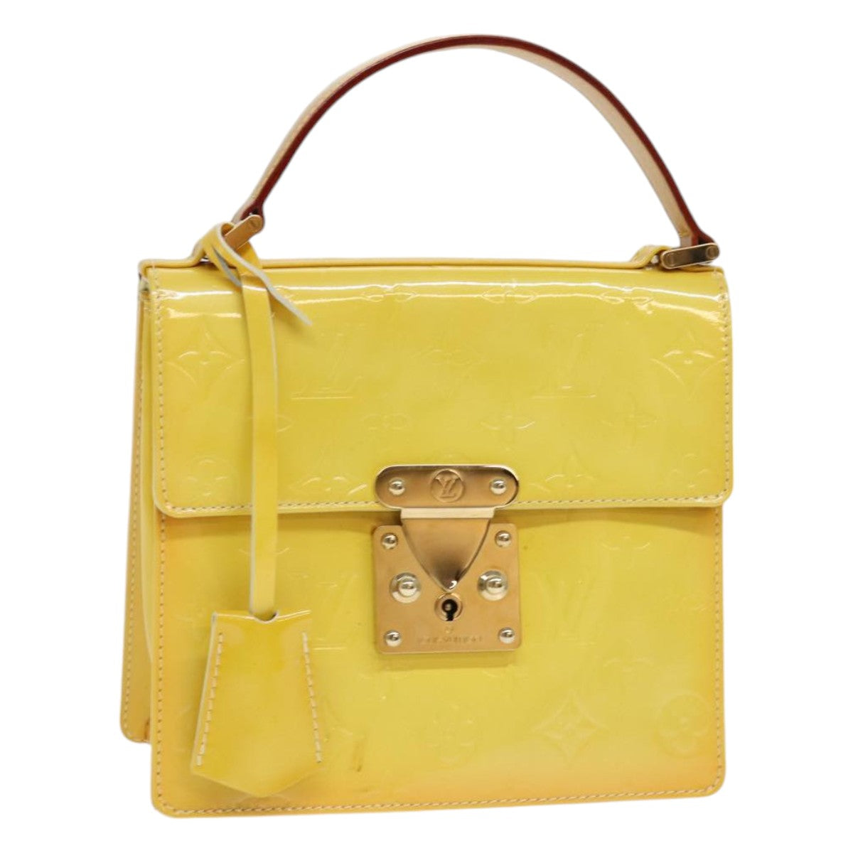 Louis Vuitton Spring Street Yellow Patent Leather Handbag