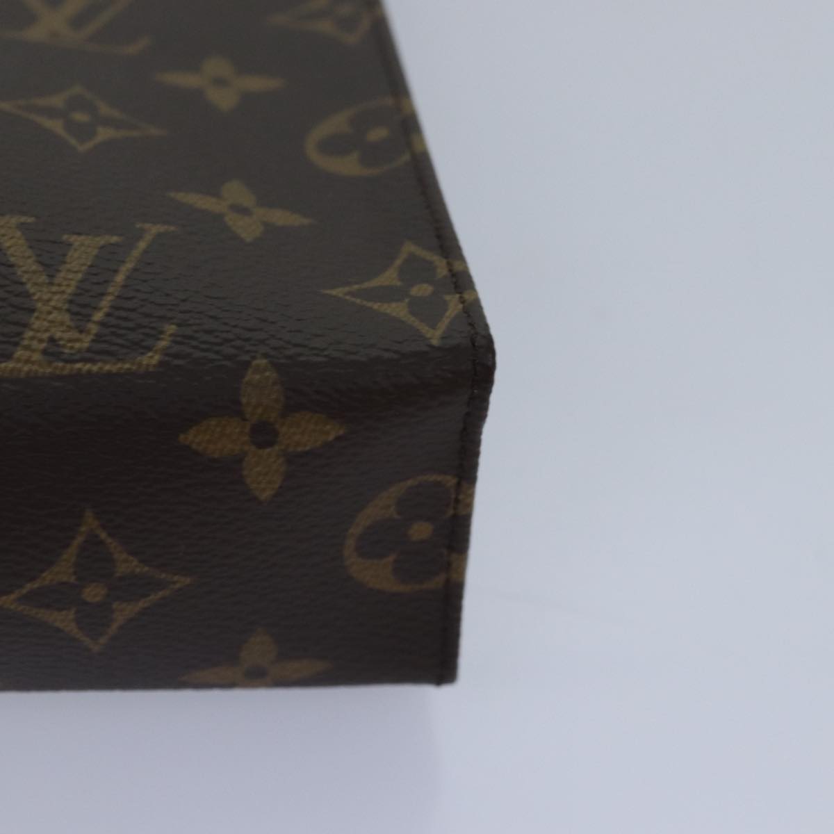Louis Vuitton Poche Toilette Brown Canvas Clutch Bag