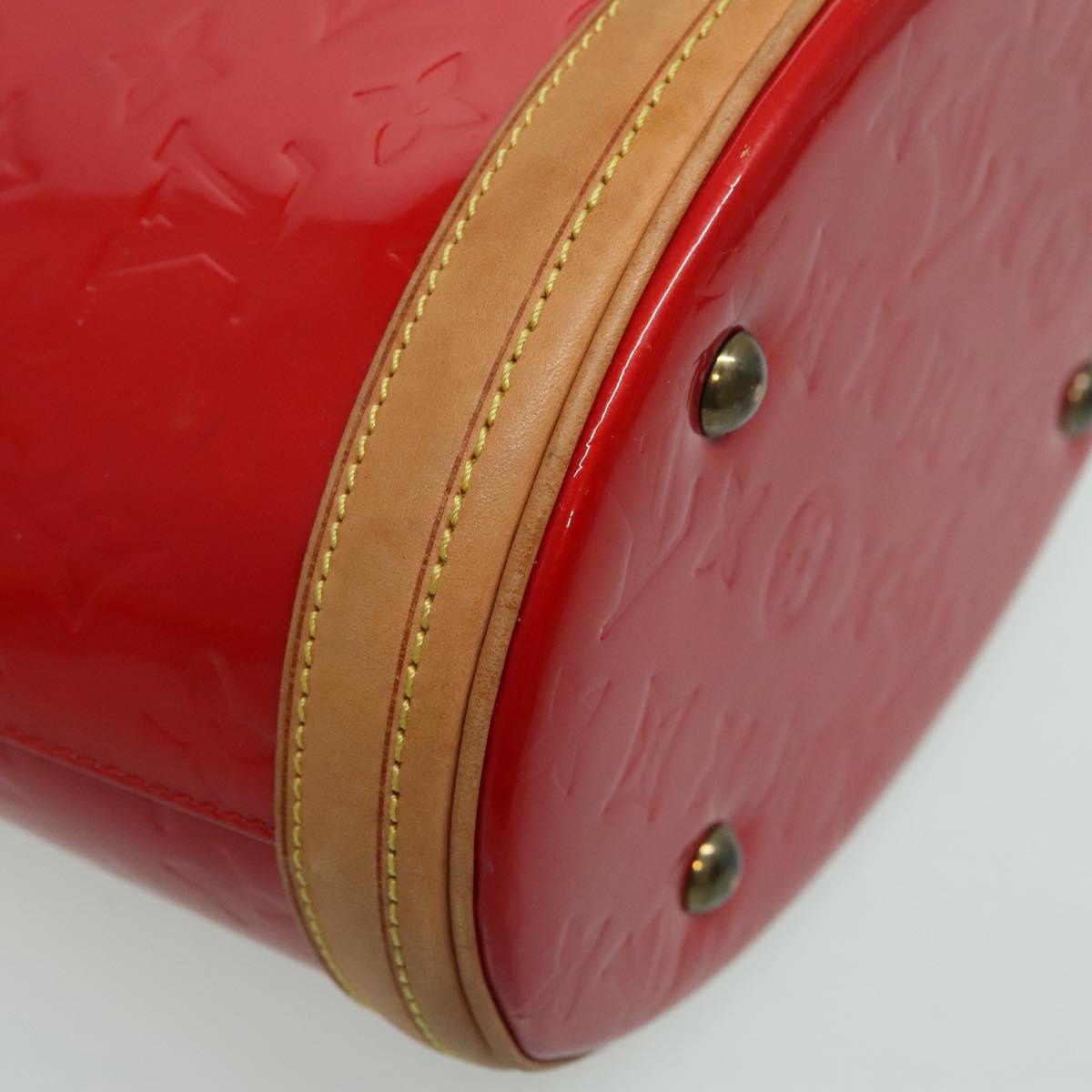 Louis Vuitton Bucket Red Patent Leather Tote Bag