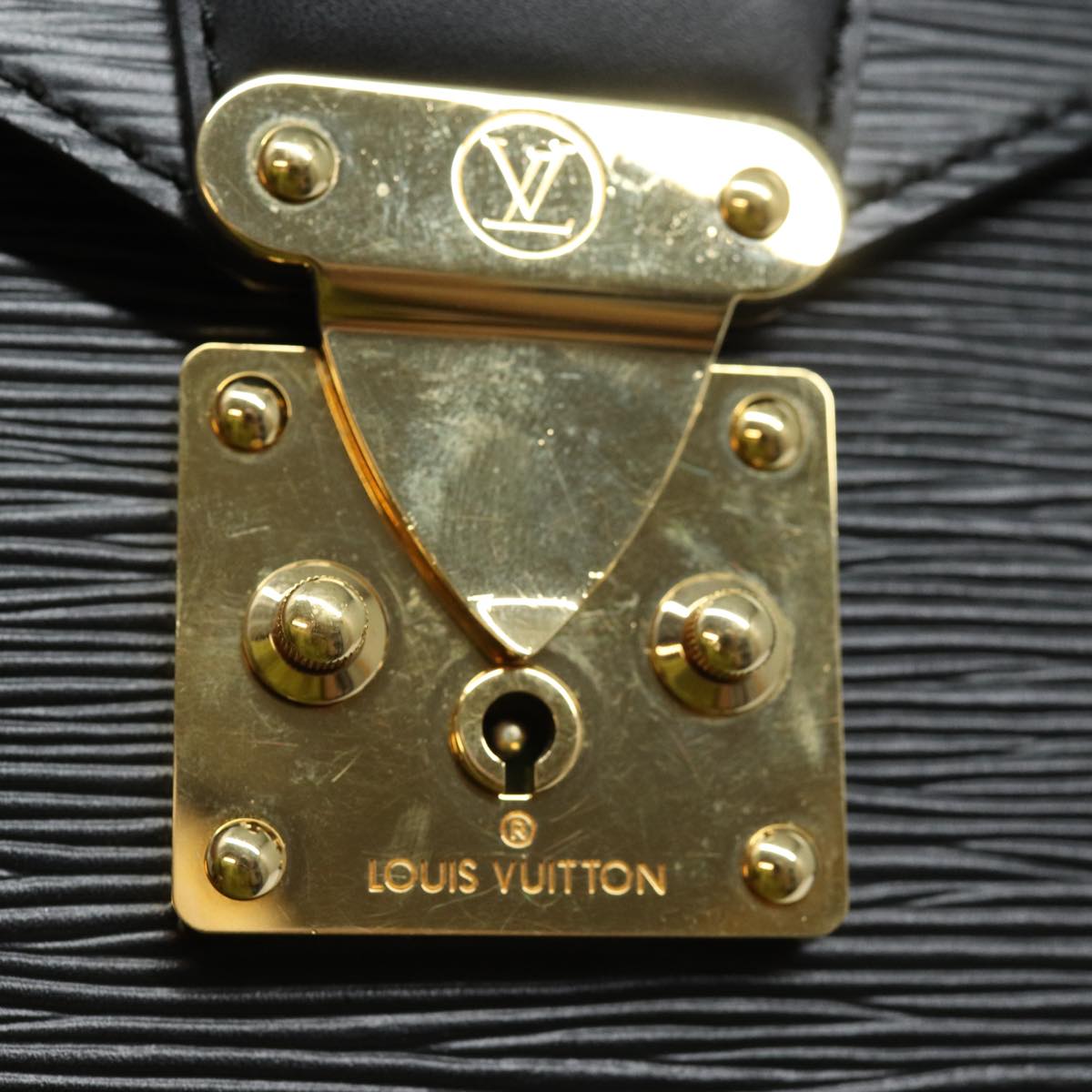 Louis Vuitton Porte Documents Black Leather Briefcase Bag