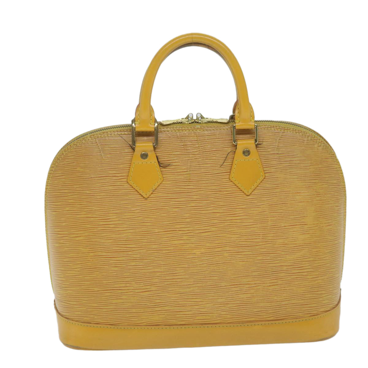Louis Vuitton Alma Yellow Leather Handbag