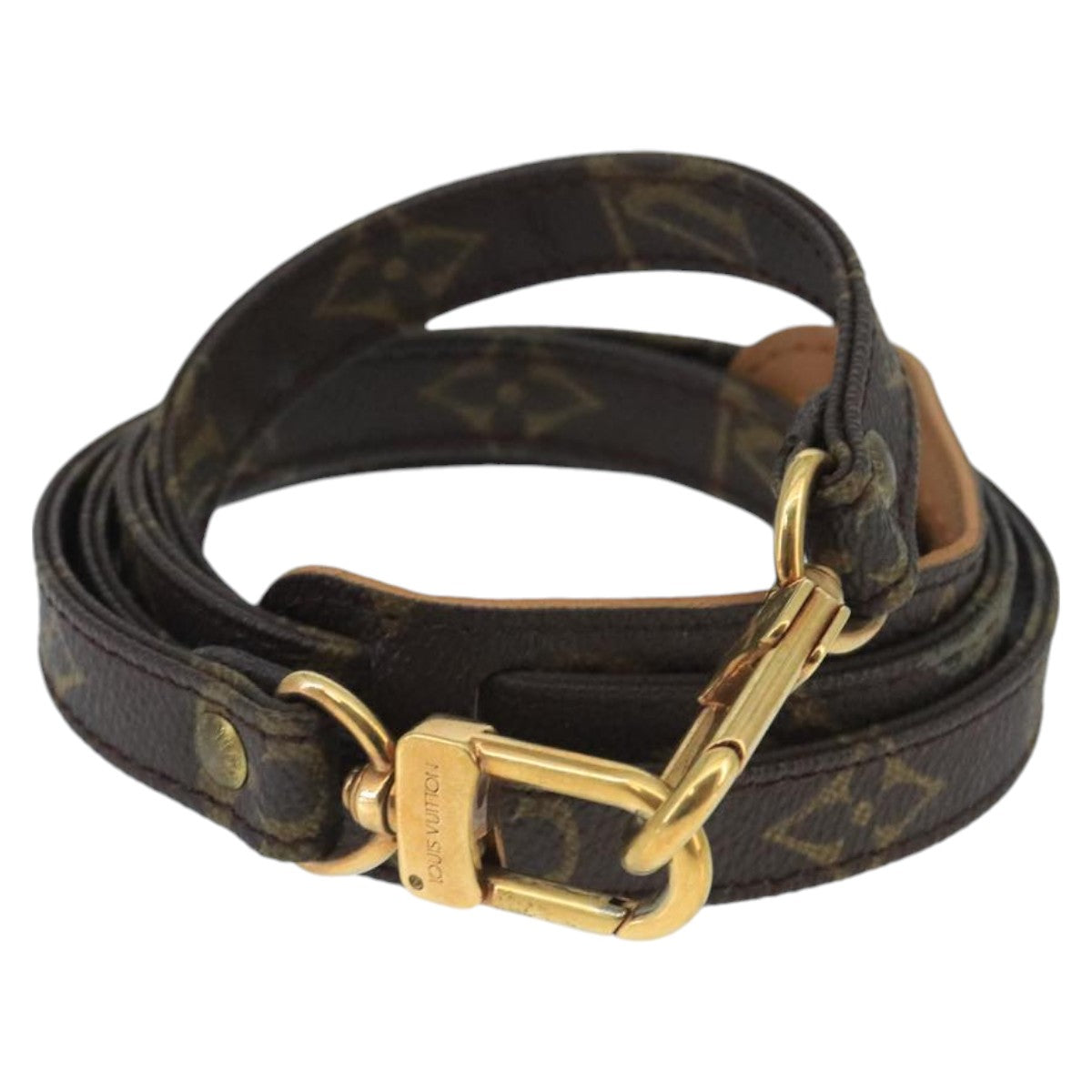 Louis Vuitton Shoulder Strap Brown Canvas Bag Jewelry