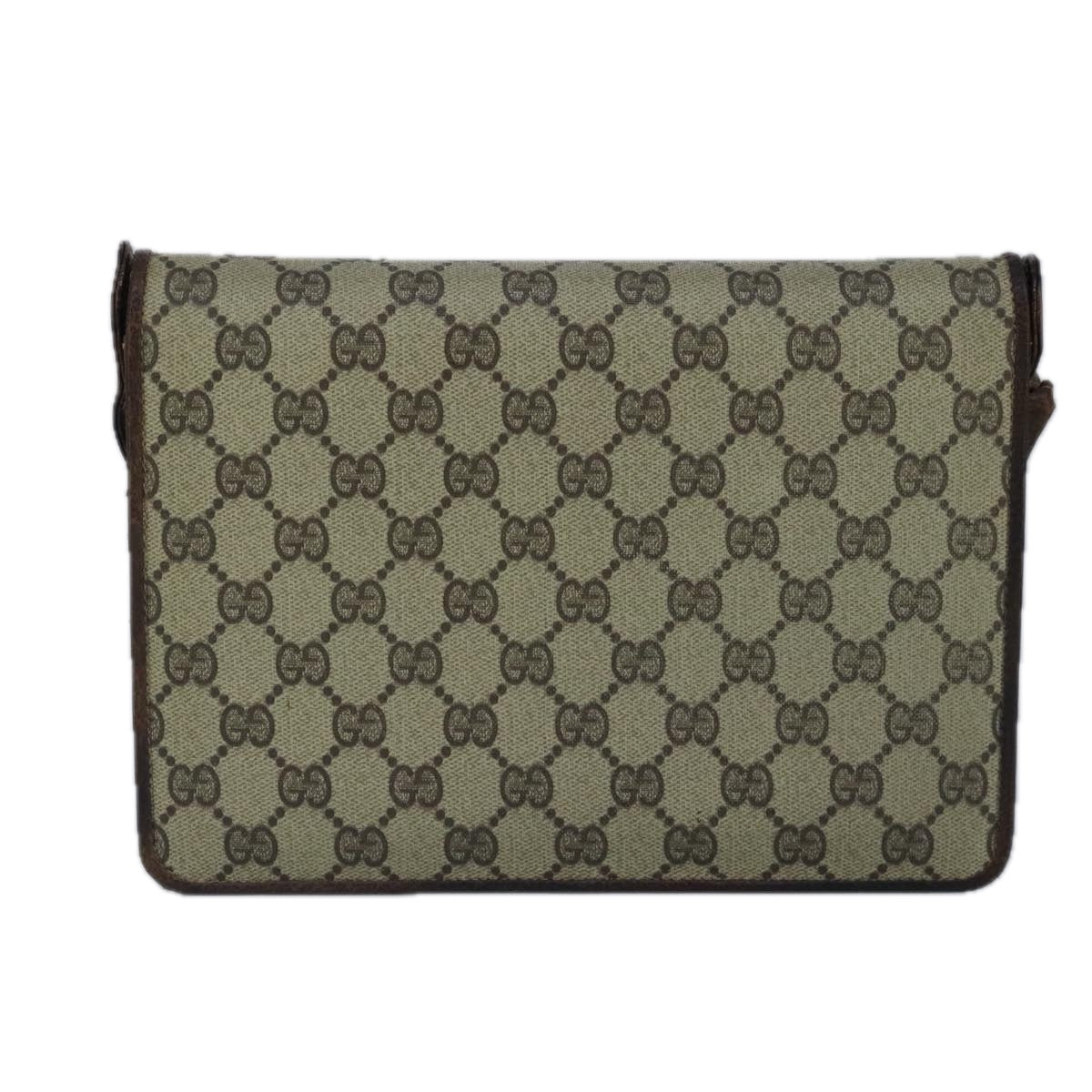 Gucci Horsebit Beige Canvas Shoulder Bag