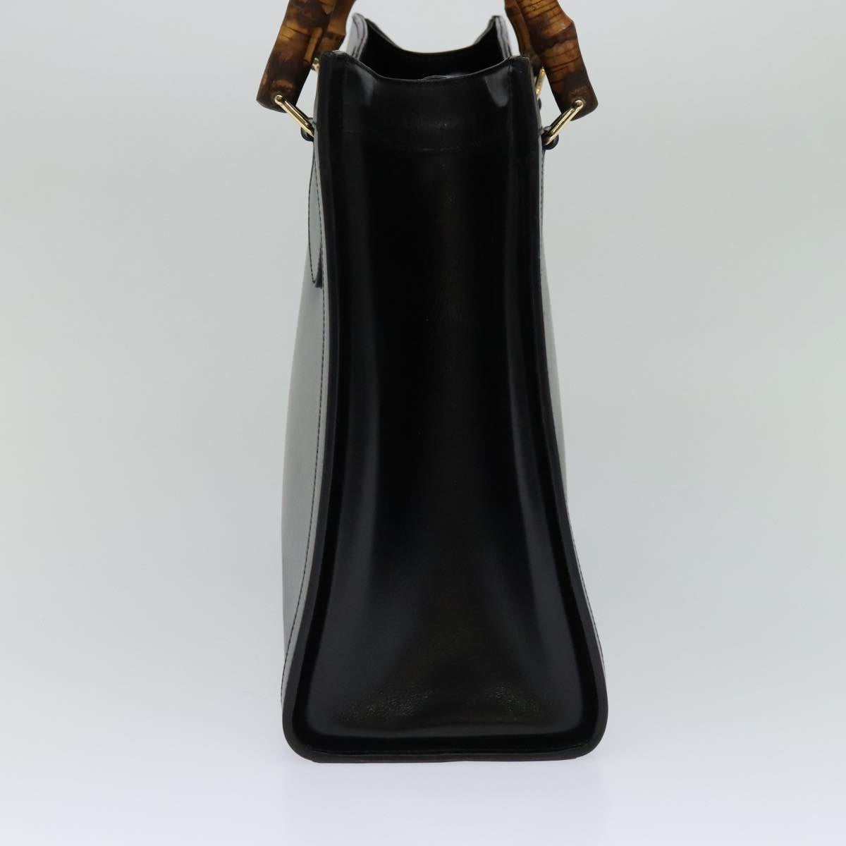 Gucci Bamboo Black Leather Handbag