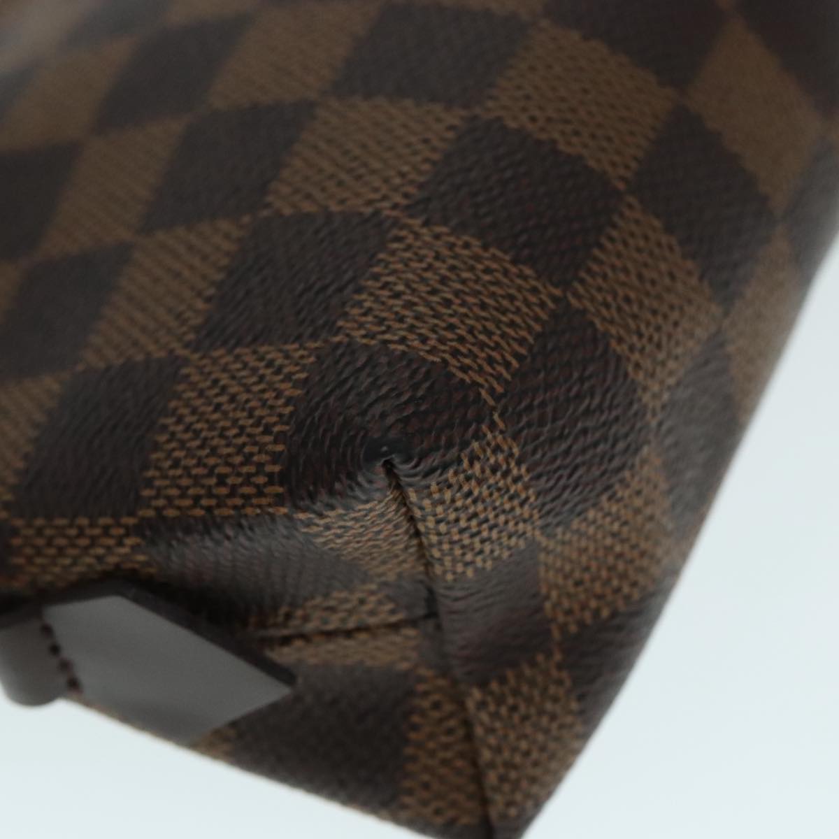 Louis Vuitton Cosmetic Pouch Brown Canvas Clutch Bag