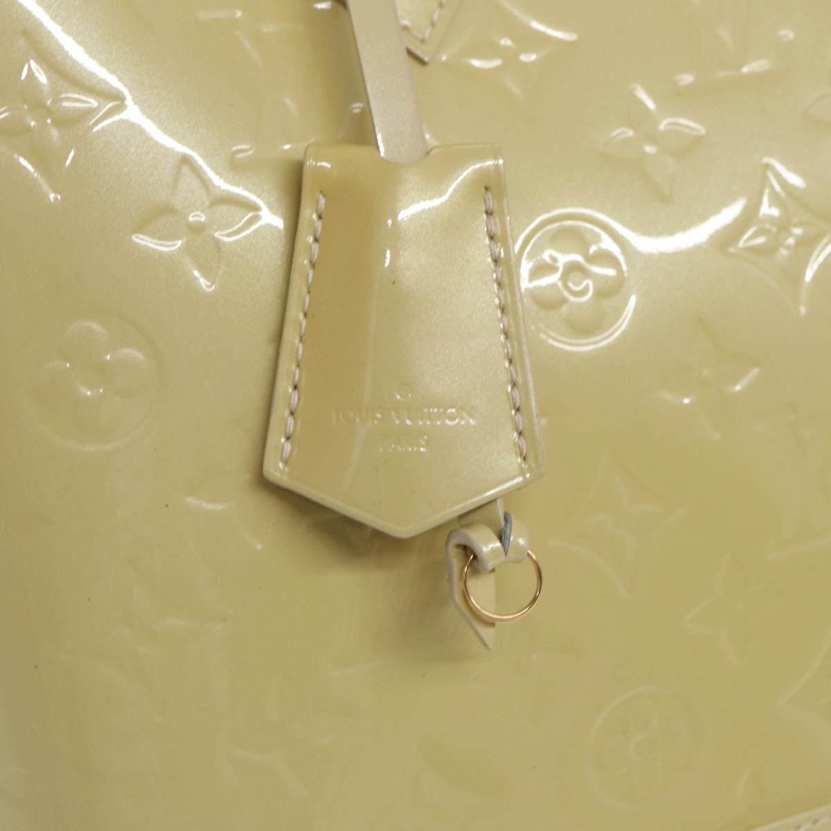 Louis Vuitton Alma Ecru Patent Leather Handbag