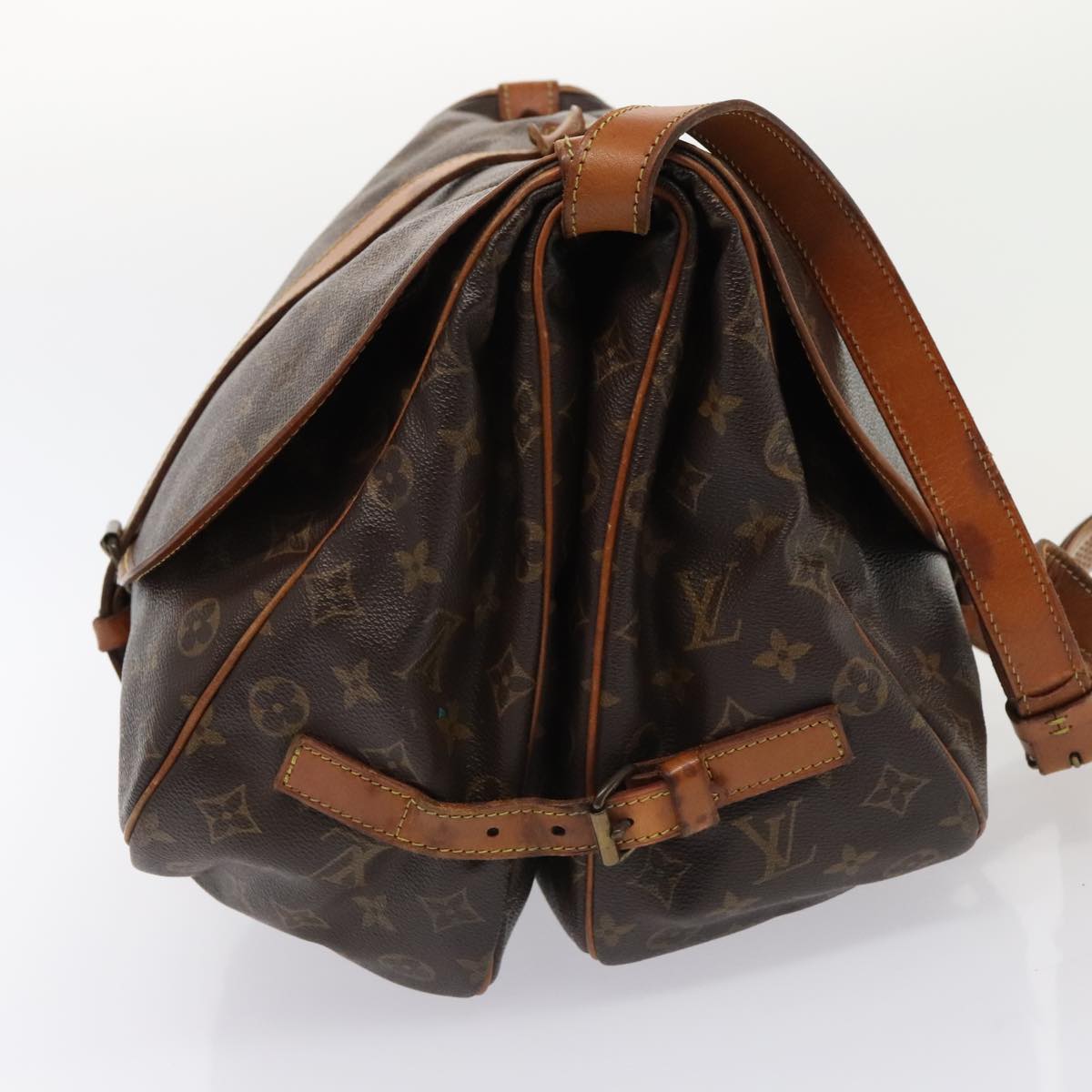 Louis Vuitton Saumur 35 Brown Canvas Shoulder Bag