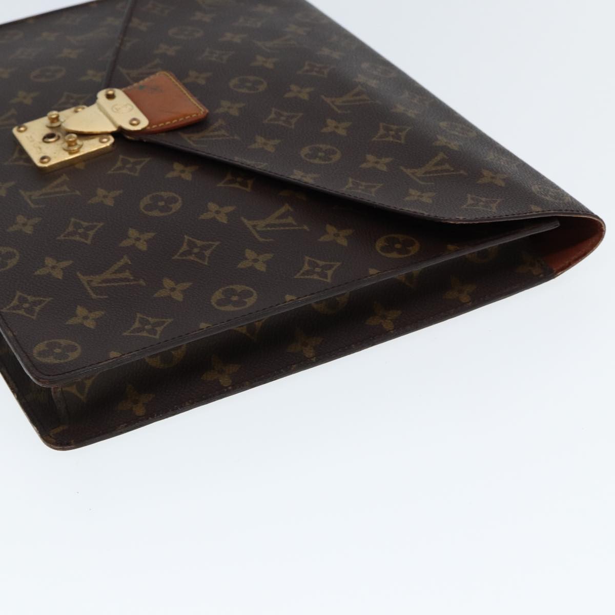 Louis Vuitton Senateur Brown Canvas Briefcase Bag