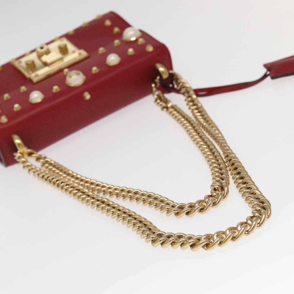 Gucci Padlock Red Leather Shoulder Bag