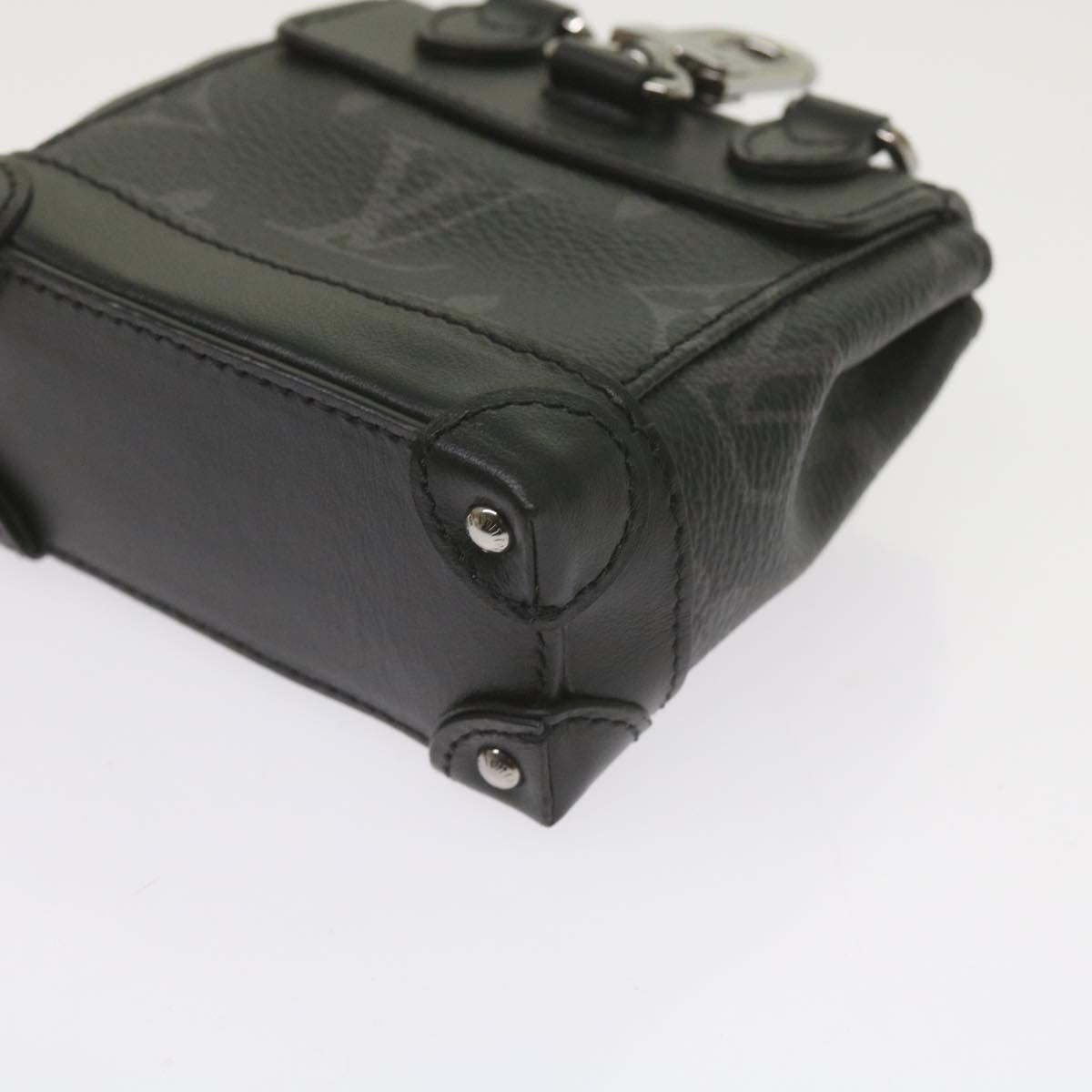 Louis Vuitton Steamer Black Canvas Clutch Bag