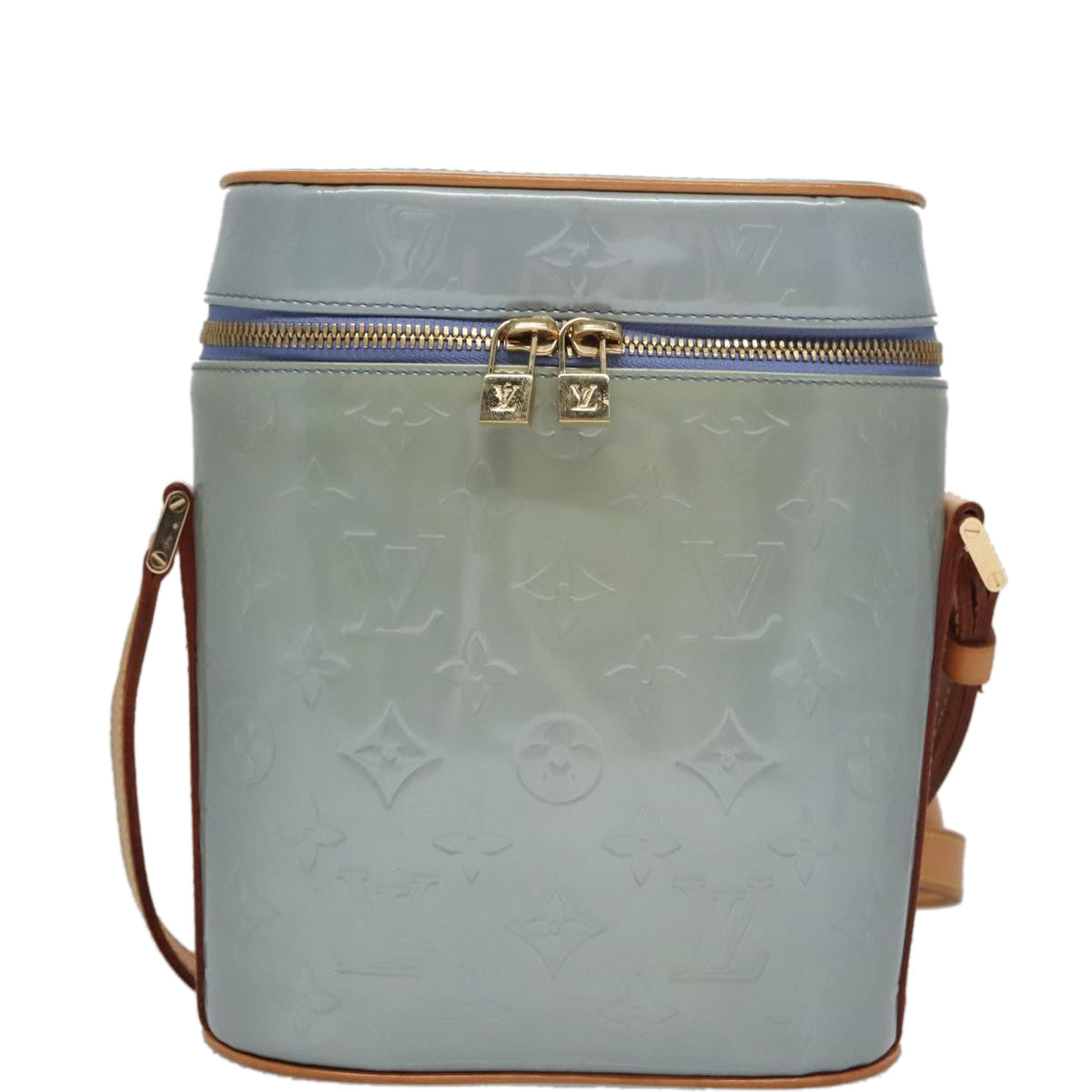 Louis Vuitton Sullivan Grey Patent Leather Shoulder Bag