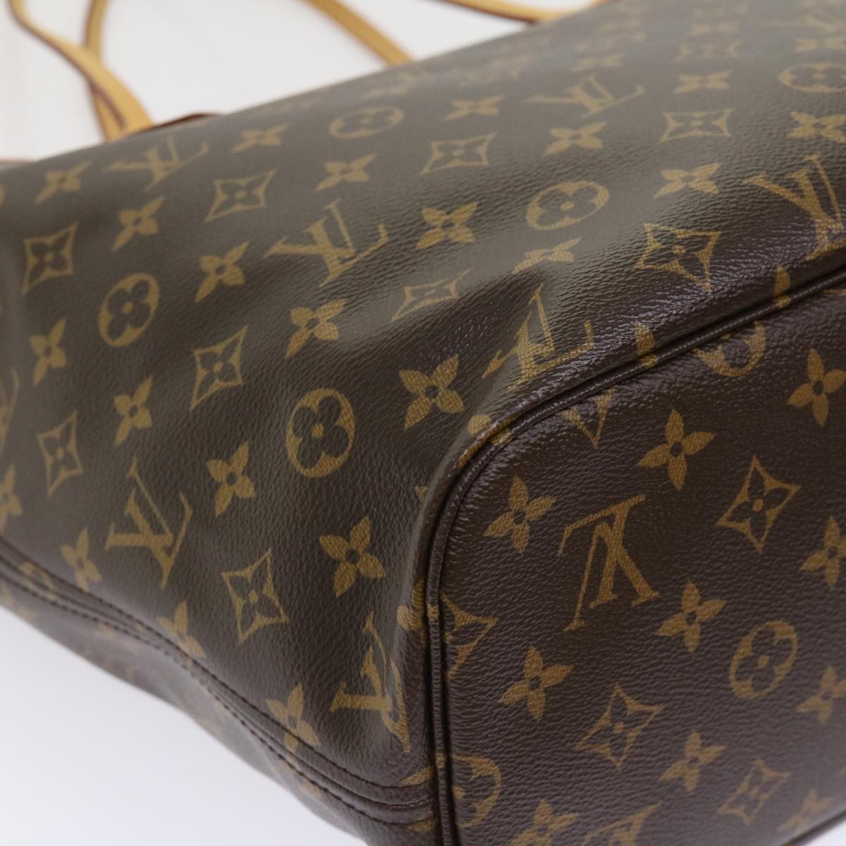 Louis Vuitton Neverfull Mm Brown Canvas Tote Bag