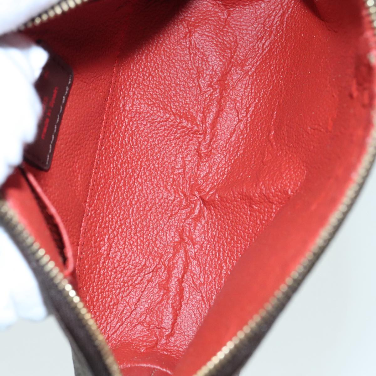 Louis Vuitton Cosmetic Pouch Brown Canvas Clutch Bag