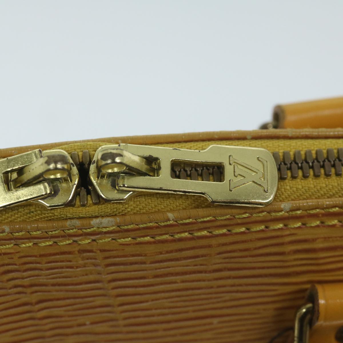 Louis Vuitton Alma Yellow Leather Handbag