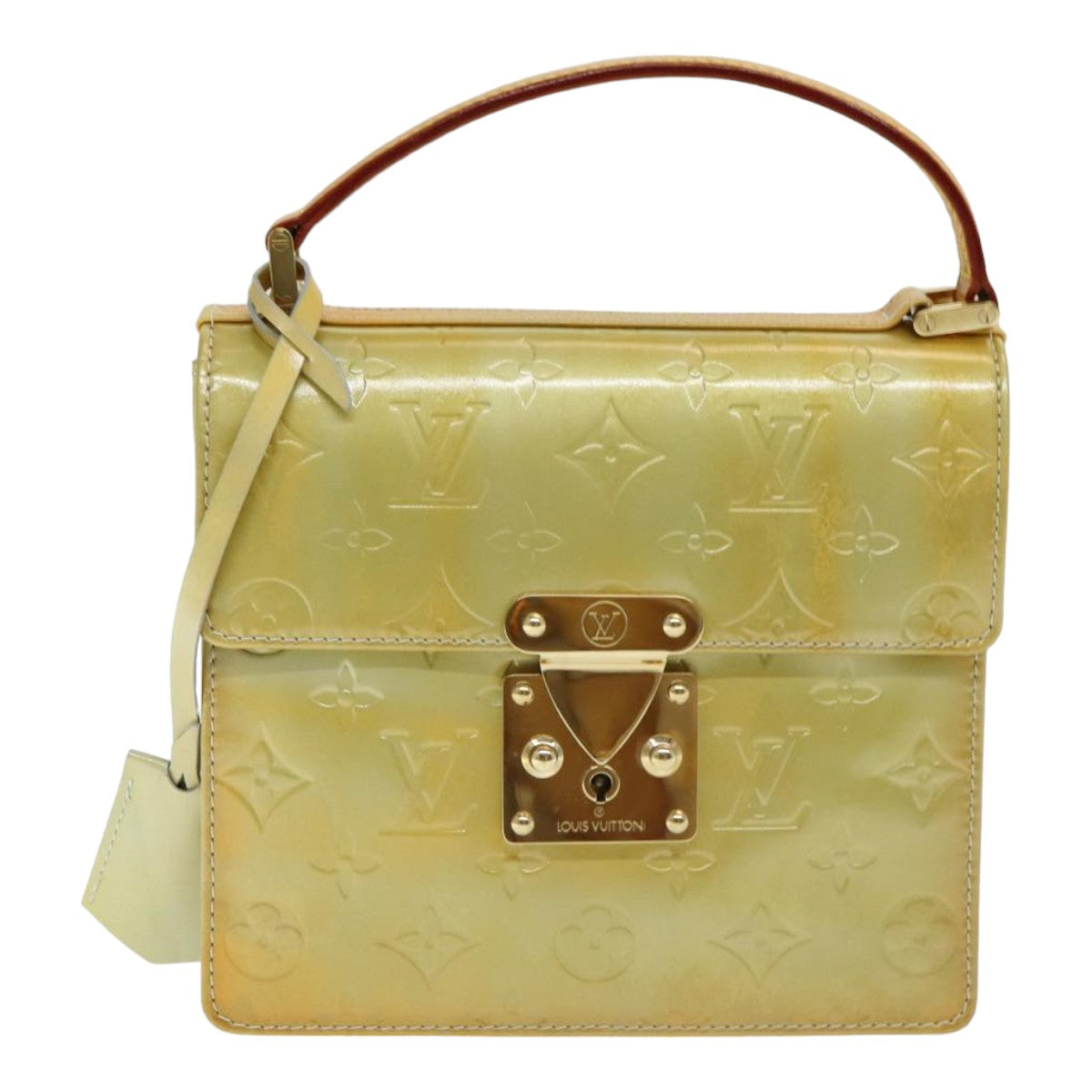 Louis Vuitton Spring Street Khaki Patent Leather Handbag ()
