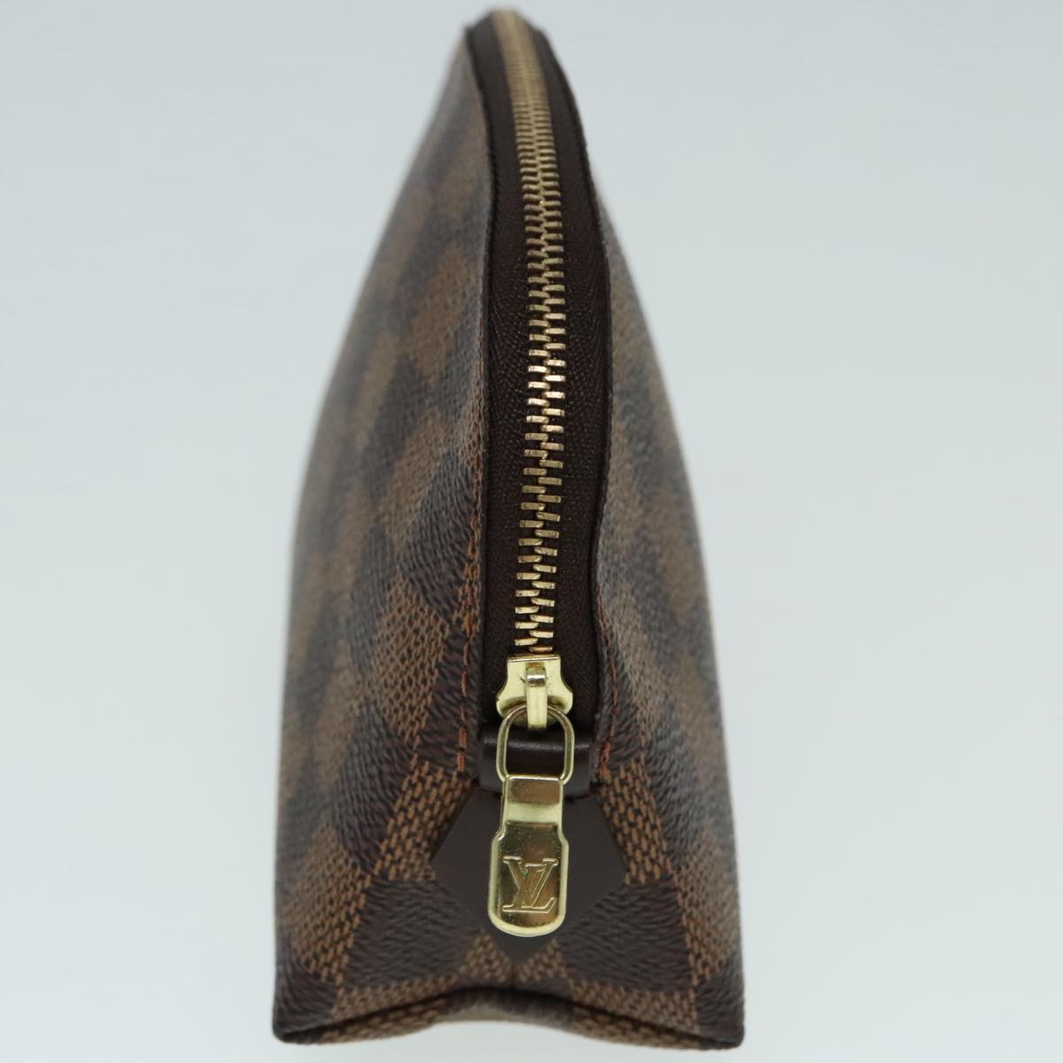 Louis Vuitton Cosmetic Pouch Brown Canvas Clutch Bag