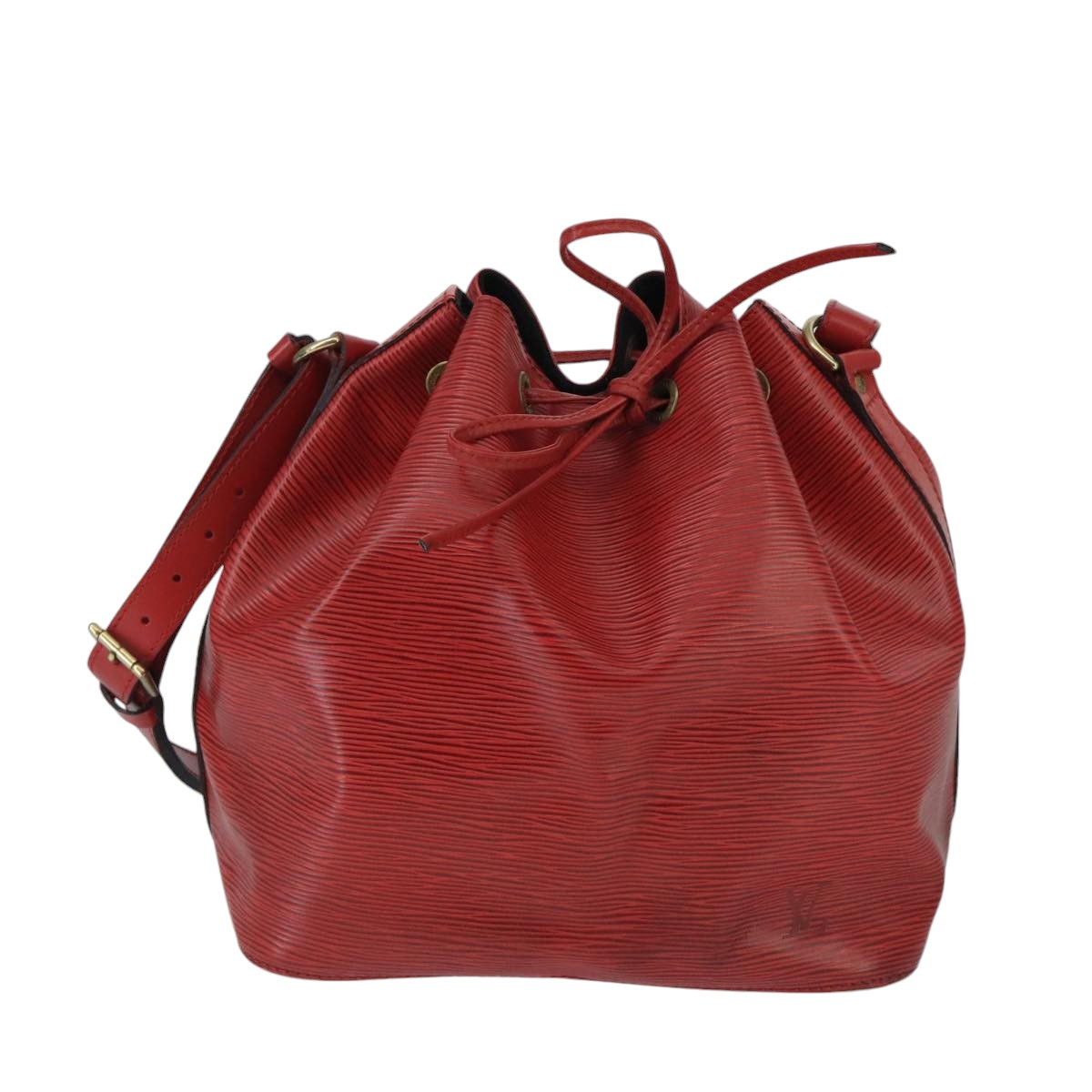Louis Vuitton Noe Red Leather Shoulder Bag