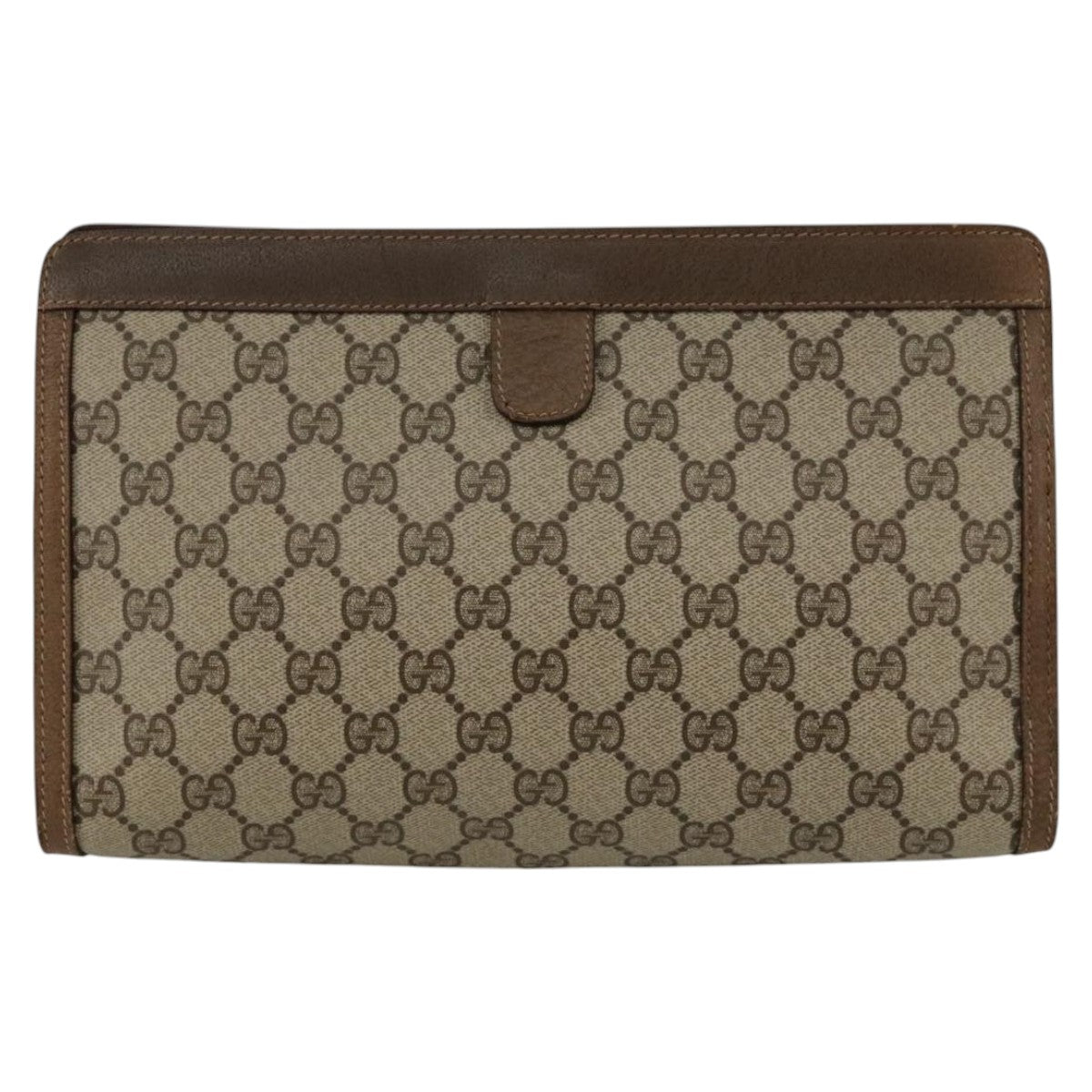 Gucci Ophidia Beige Canvas Clutch Bag