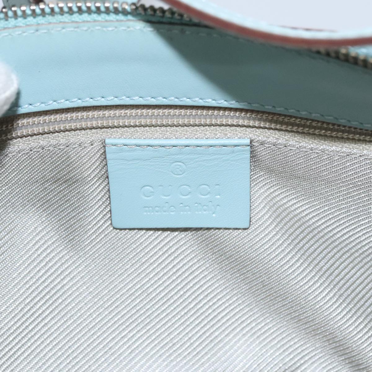 Gucci Micro Small Gg Canvas Blue Leather Shoulder Bag