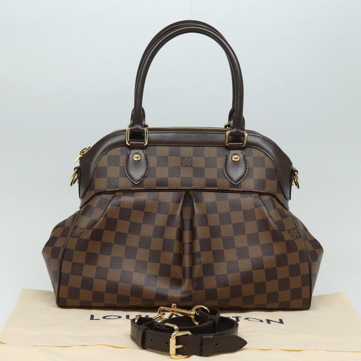 Louis Vuitton Trevi Brown Canvas Handbag