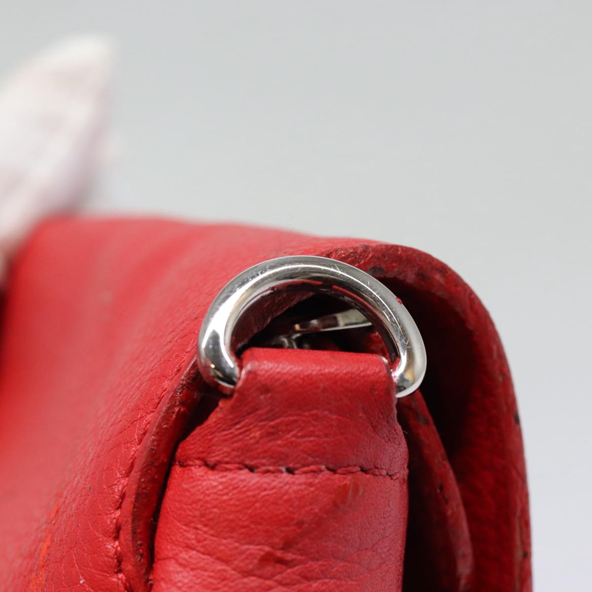 Louis Vuitton Parnassea Red Leather Clutch Bag