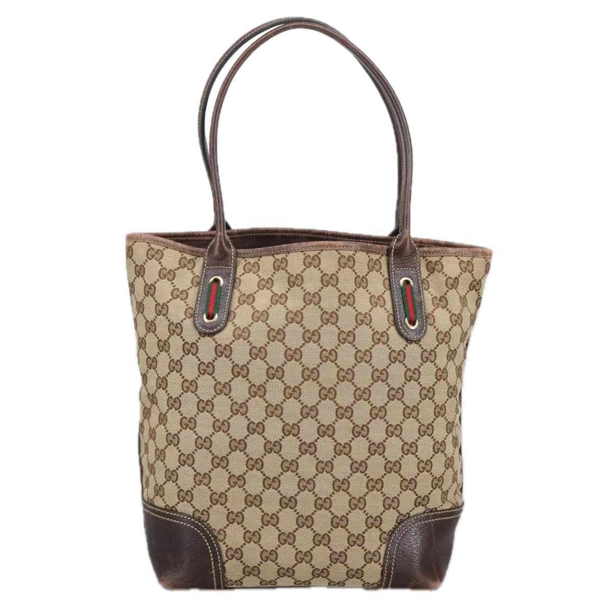 Gucci Sherry Beige Canvas Tote Bag