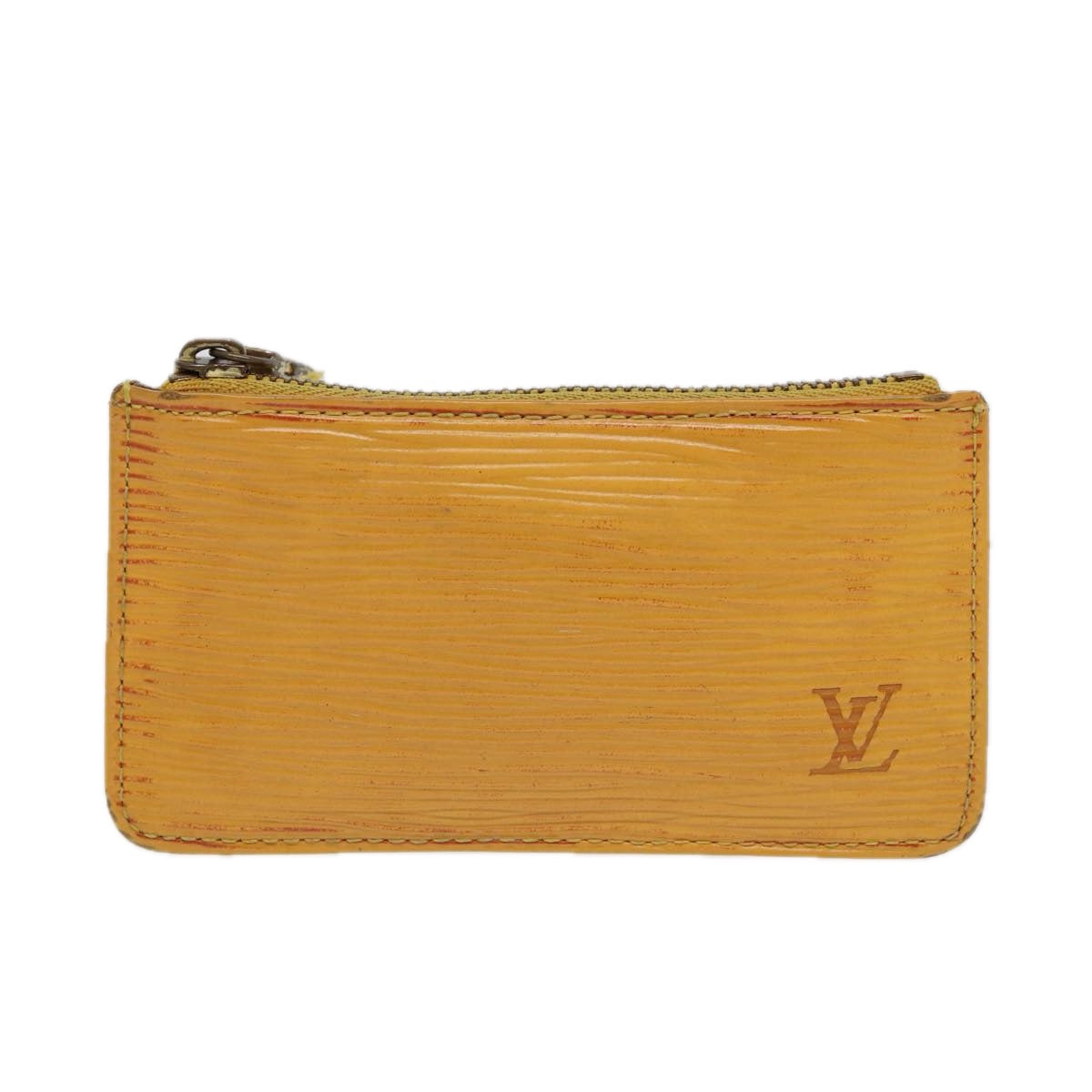 Louis Vuitton Pochette Clés Yellow Leather Wallet