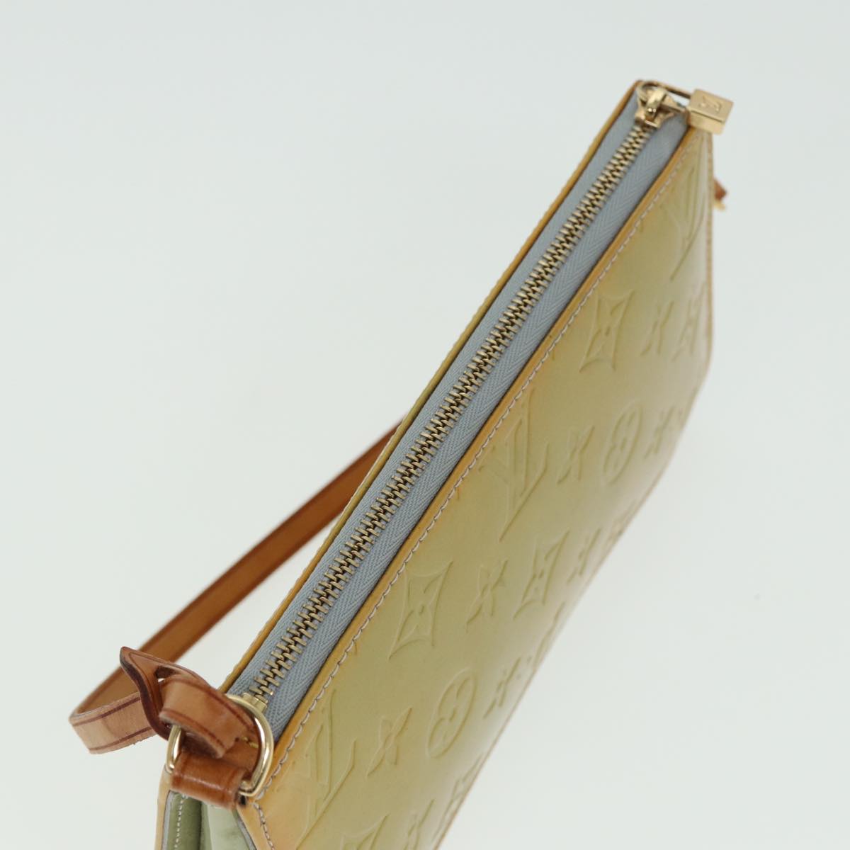 Louis Vuitton Lexington Yellow Patent Leather Clutch Bag
