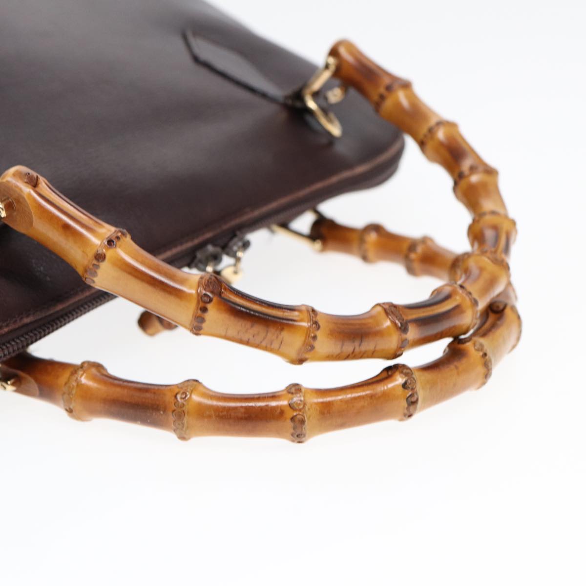 Gucci Bamboo Brown Leather Handbag