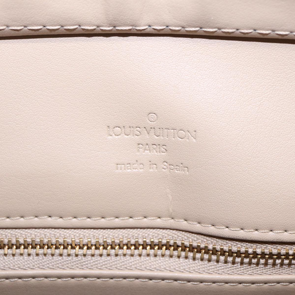 Louis Vuitton Houston Beige Patent Leather Handbag