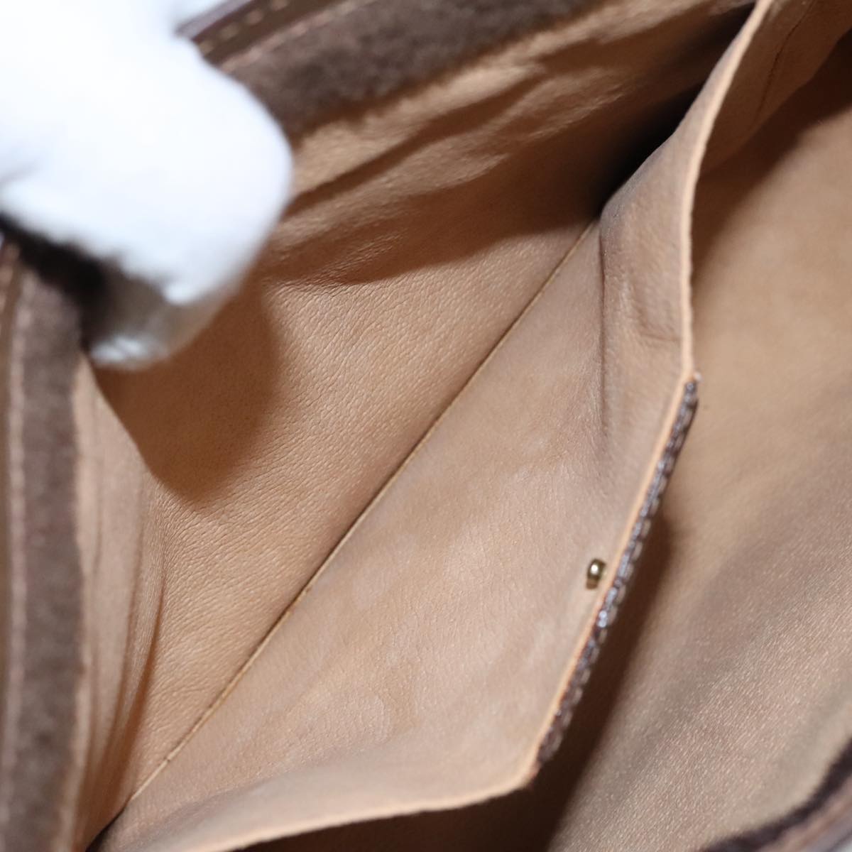 Gucci Sherry Beige Canvas Clutch Bag