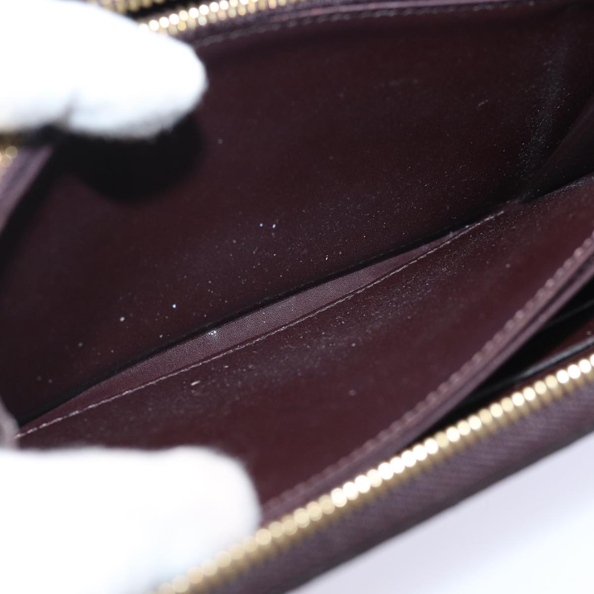 Louis Vuitton Zippy Wallet Brown Patent Leather Wallet