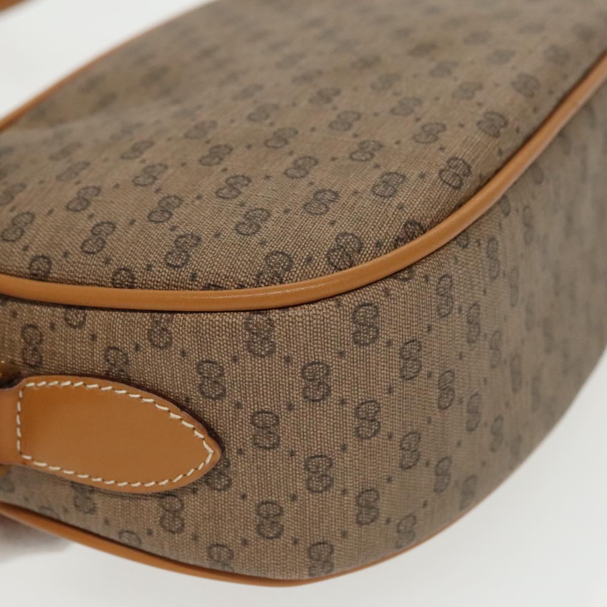 Gucci Micro Small Gg Canvas Brown Canvas Shoulder Bag