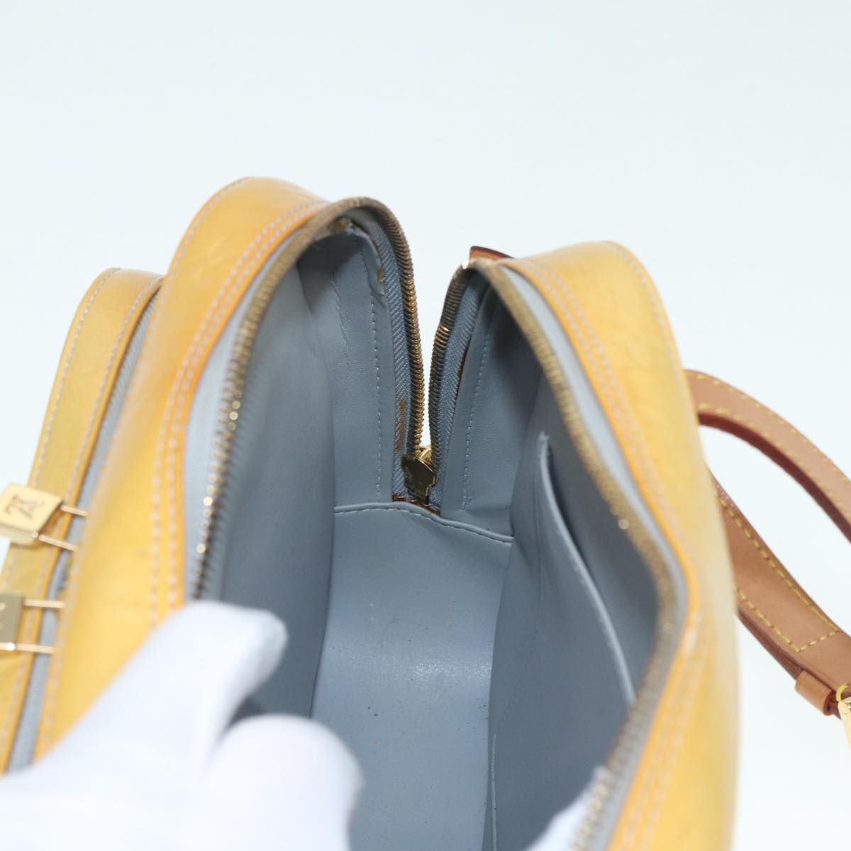 Louis Vuitton Marly Yellow Patent Leather Backpack Bag