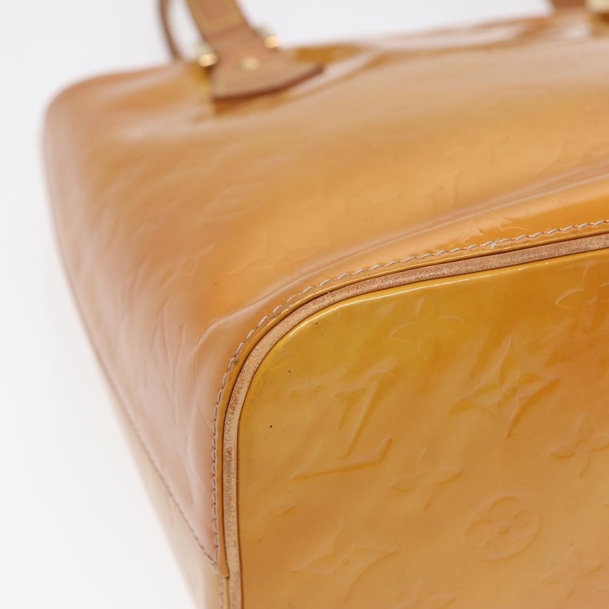 Louis Vuitton Houston Beige Patent Leather Handbag