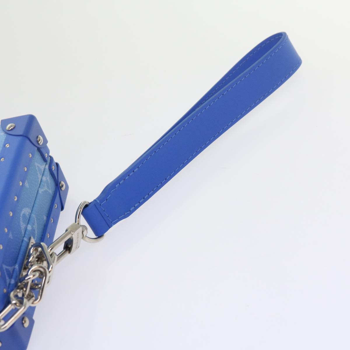 Louis Vuitton Blue Leather Clutch Bag