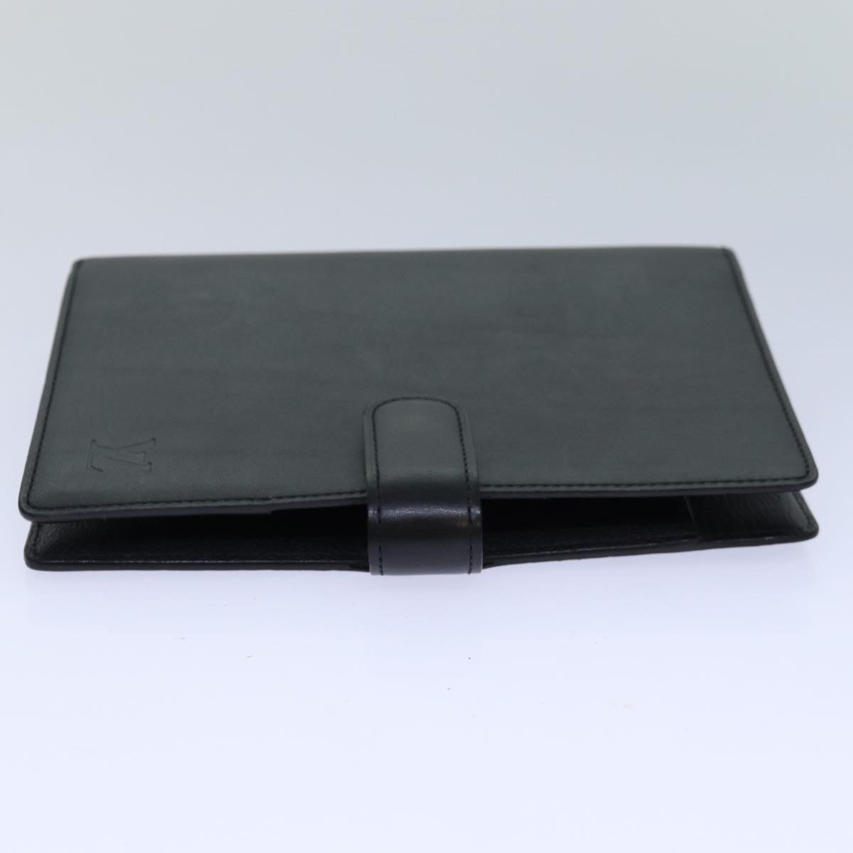 Louis Vuitton Agenda Mm Black Leather Wallet